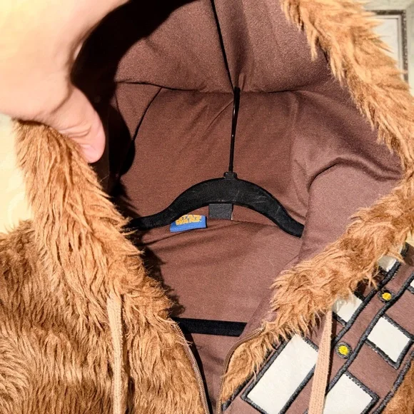 Star Wars Chewbacca Cosplay Costume Furry Hoodie Faux Fur Jacket Men's - Picture 3 of 8